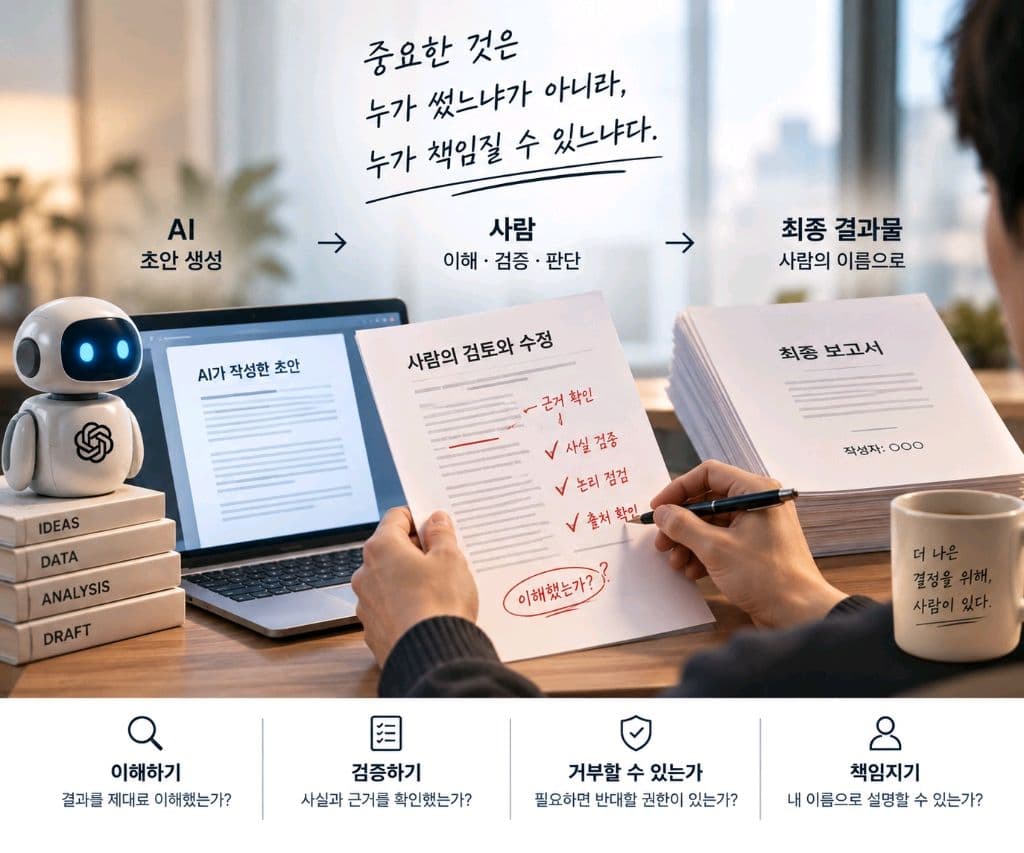 AI가 쓴 보고서에 내 이름을 올려도 될까 — 이미지 1